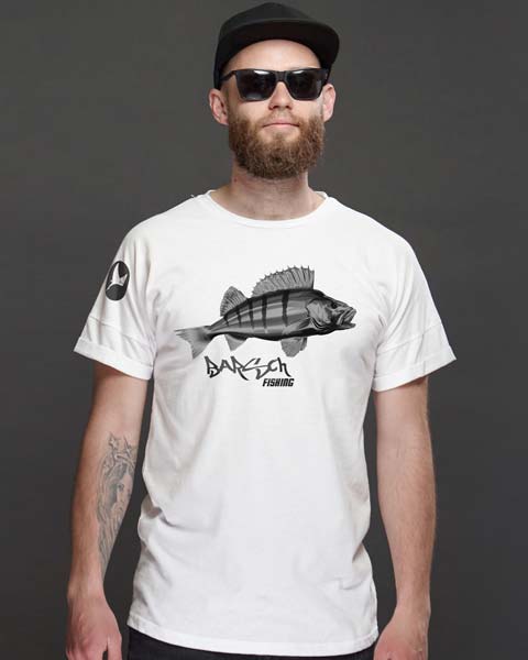Angler T-Shirt mit Flussbarsch